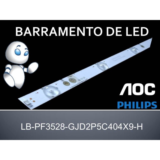 BARRA DE LED AOC/PHILIPS 32PFG5000 40PFG5100 LB-PF3528-GJD2P5C404X9-H (SEMI-NOVA)
